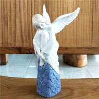 Porcelain Belle Angel Miniature Ceramic Angel Girl Figurine Decoration Present Handicraft Embellishment Accessories Furnishing