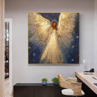 Golden Wings Angel Painting